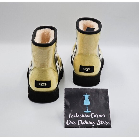 UGG Women's Natural/Black Rubber Classic Galaxy Bling Mini Boot Size 6 2940 - Picture 10 of 16